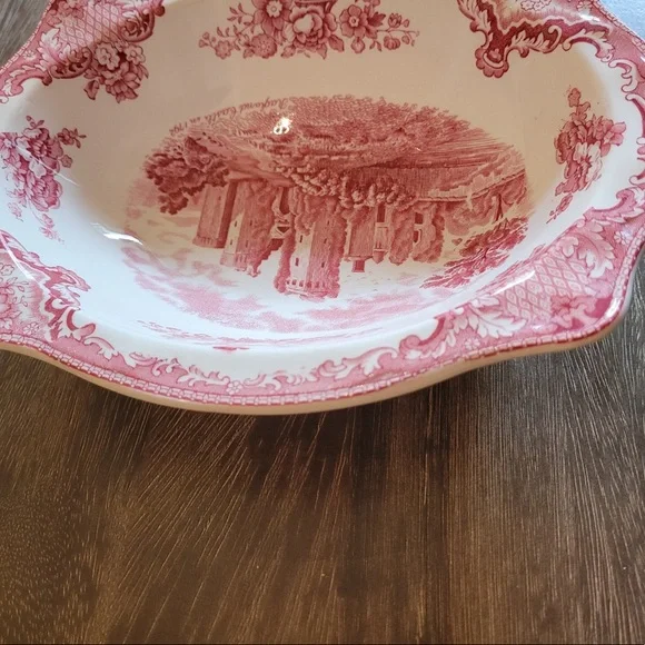 Johnson Bros Old Britain Castles, Pink Serving Bowl - Picture 5 of 8